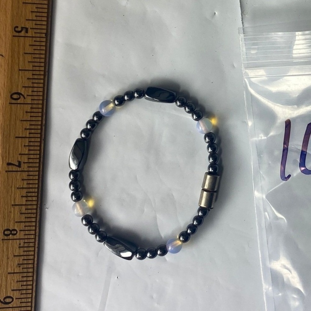 Magnetic Hematite Bracelet Faceted‎ Beads Round Beads for Women